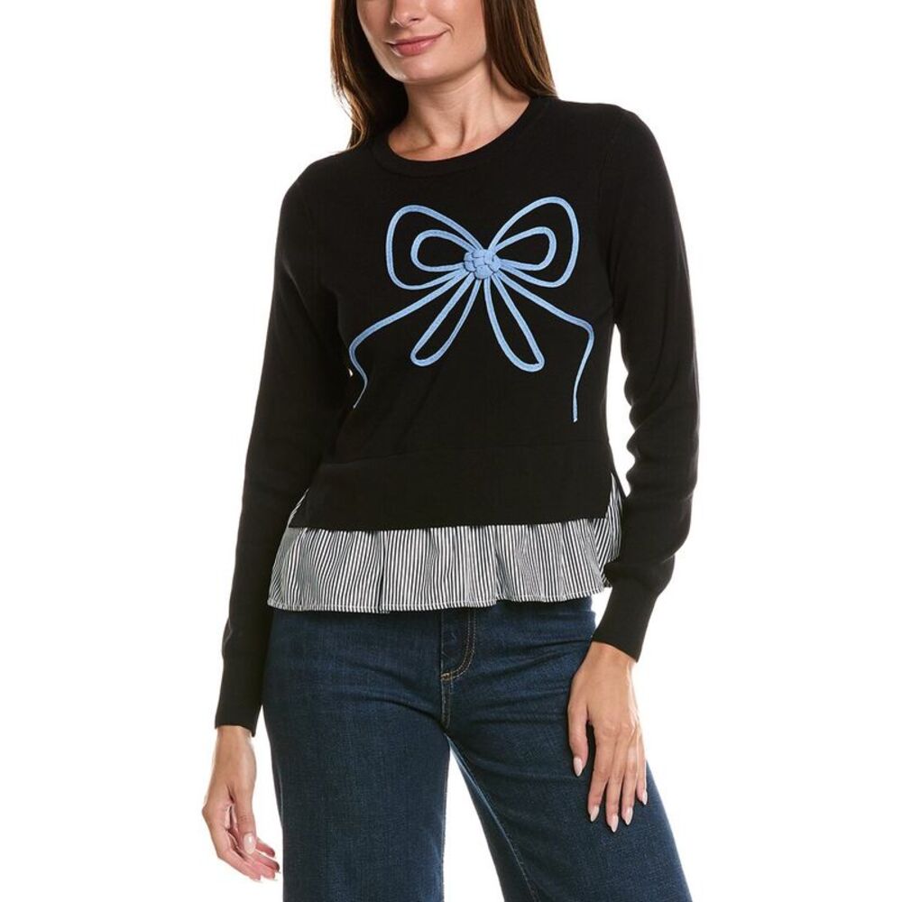 Nanette Nanette Lepore Womens Long Sleeve Top, Black